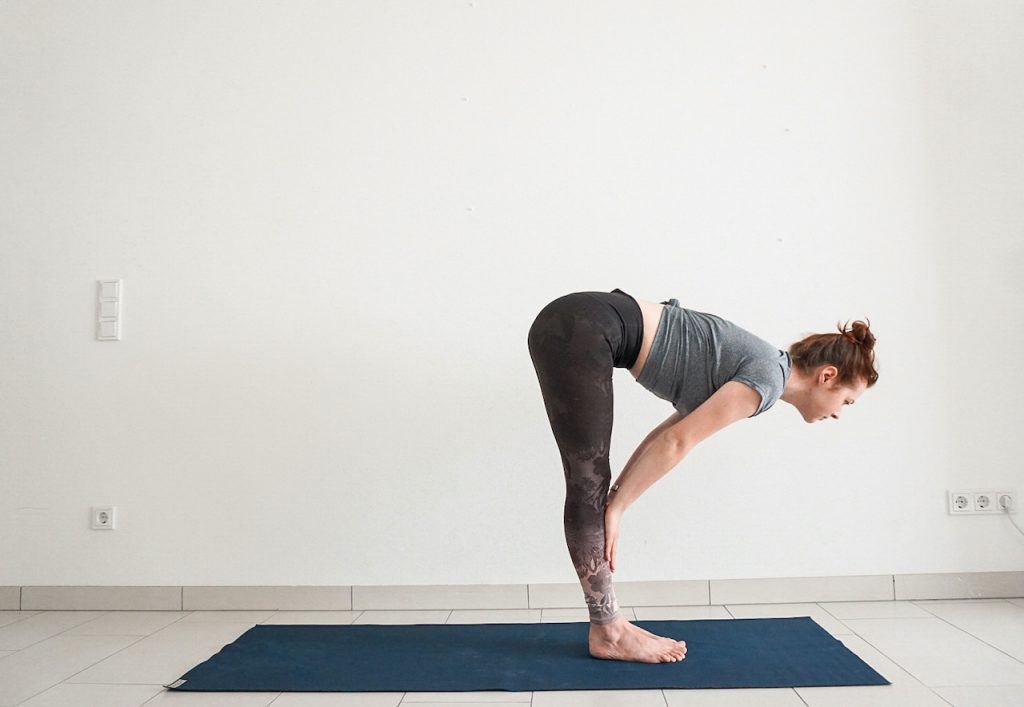 yoga poses for beginners - half forward bend