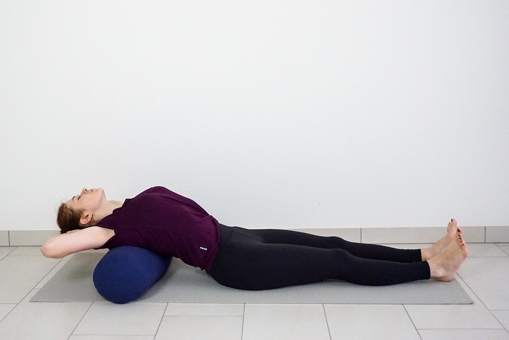 yoga bolster backbend