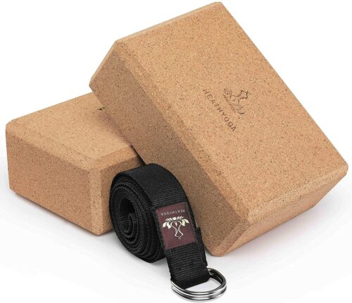yoga blocks 2 pack with strap