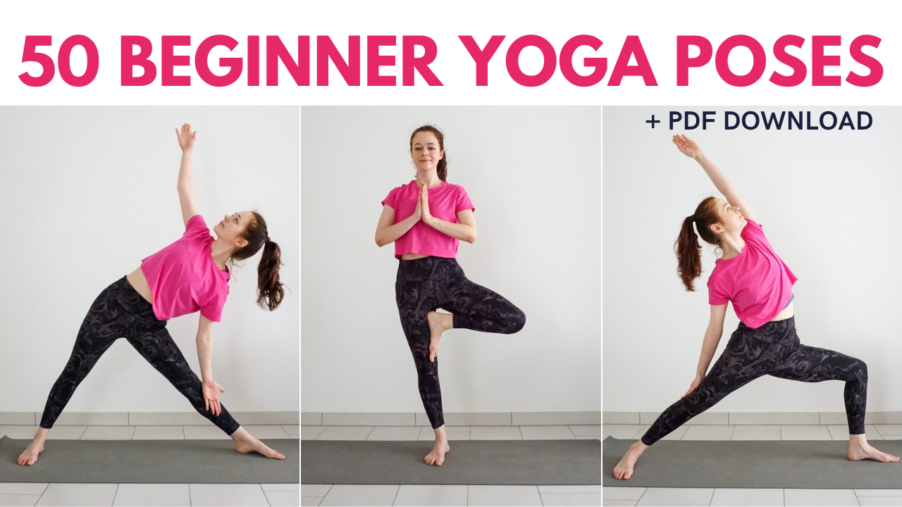 50 beginner Yoga poses guide PDF