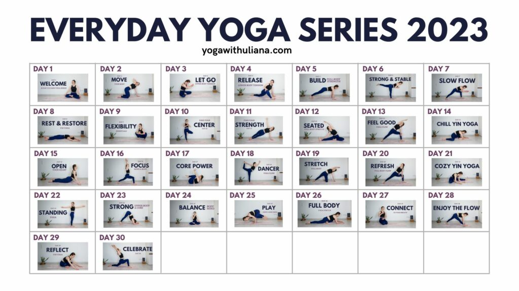 30 Day Everyday Yoga Challenge – Yoga with Uliana